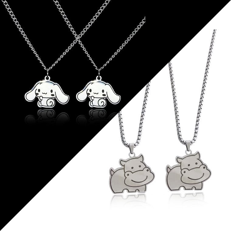 1pcs New Trend Cute Dog Necklace and hippo necklace