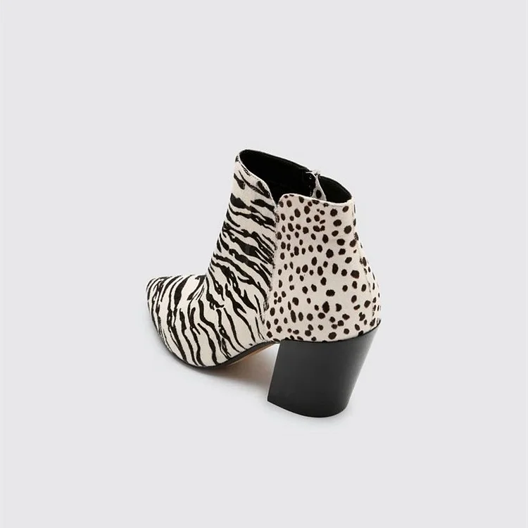 Zebra print outlet booties