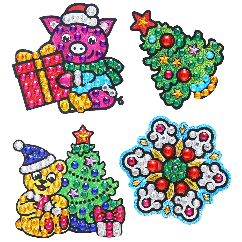 

4pcs Christmas - 5D DIY Craft Sticker, 501 Original
