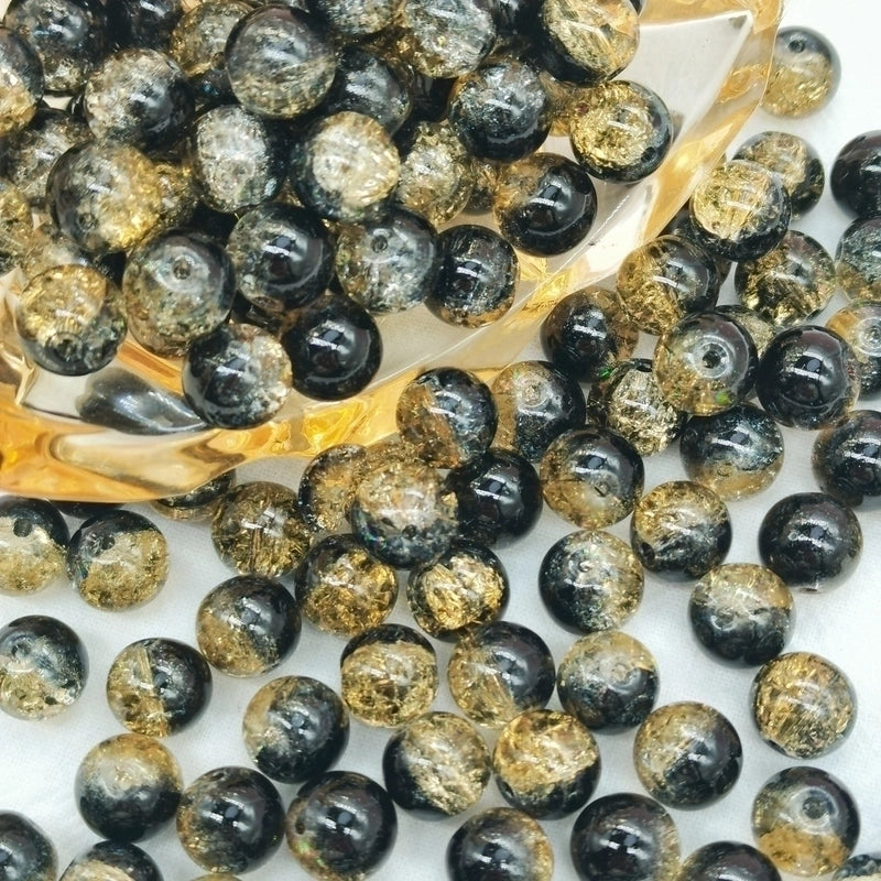 50 PCS/Package Diameter 10mm Diameter 8mm Glass Crackle Glass Beads Round Jewelry Accessories