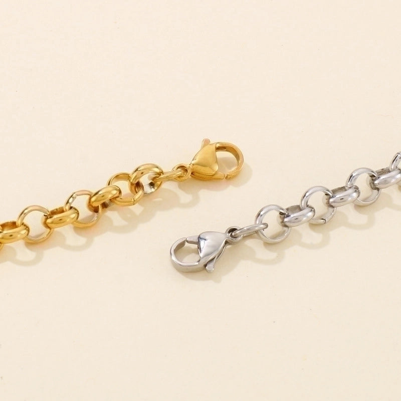 Fashion Heart Stainless Steel 18K Gold Plated Jewelry Set