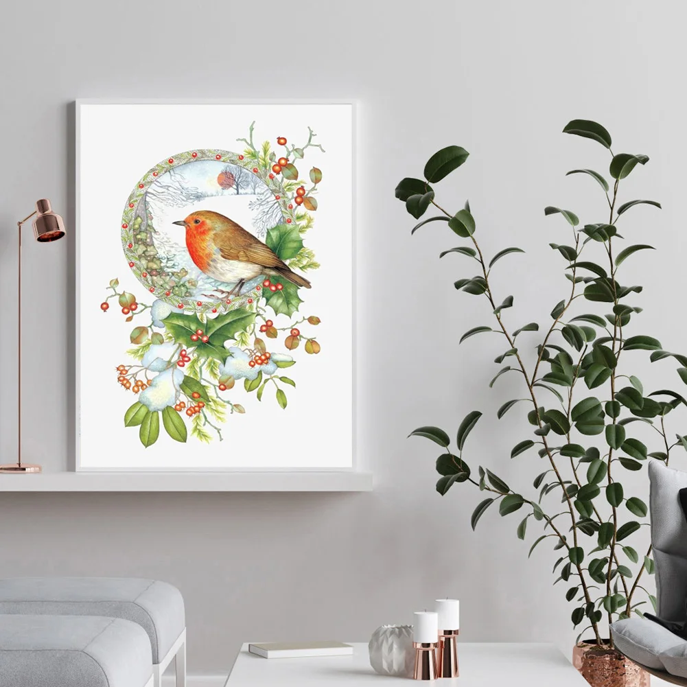 Full Square Diamond Painting 20*30cm - Flowers And Birds