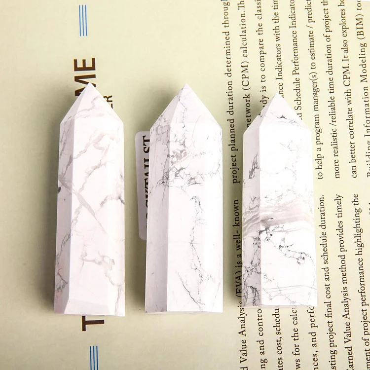 Set of 3 Howlite Towers Points Bulk