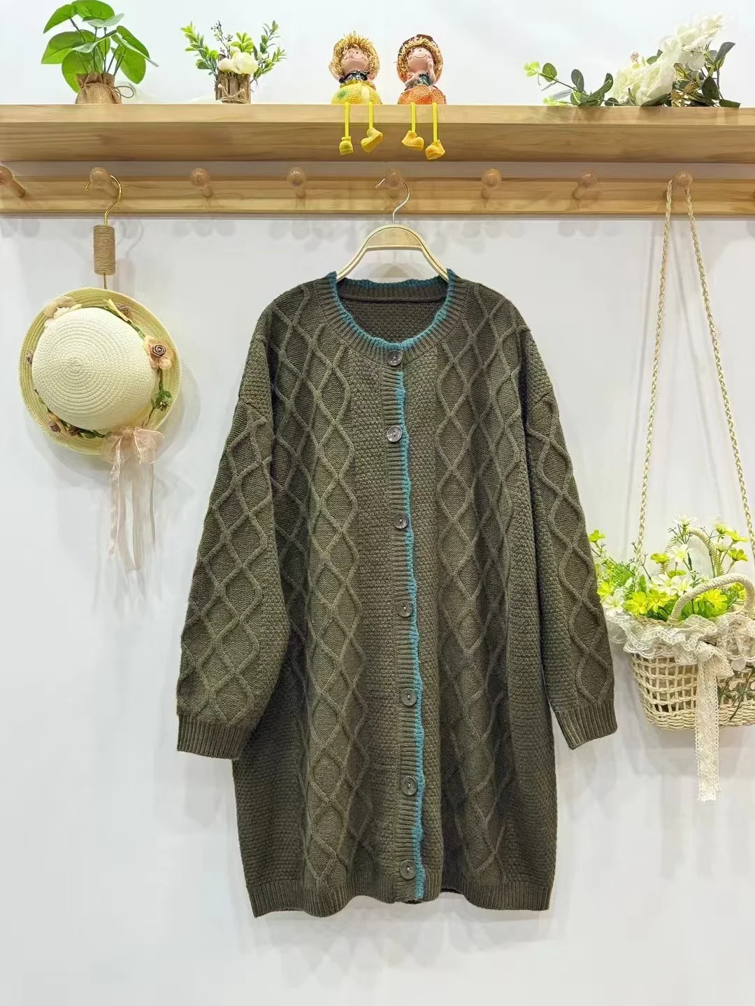 Chicfifth Sweater Women Winter Long Sleeve High Quality Autumn Vintage Top Knitted Cardigan