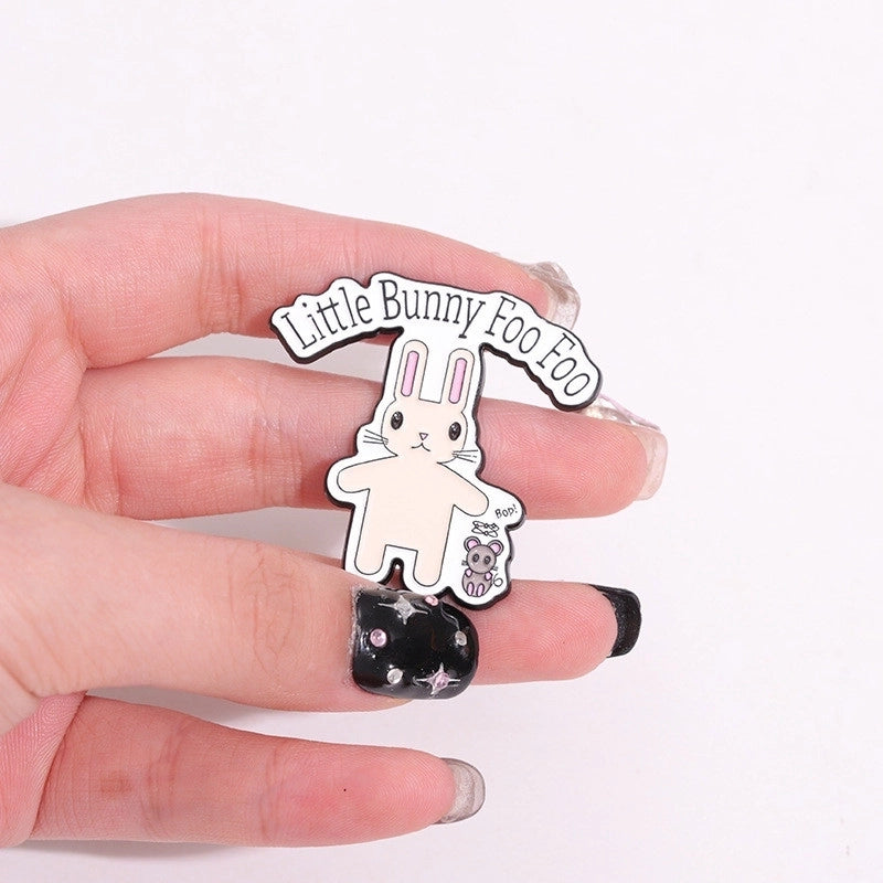 Cartoon Style Cute Pin Animal Letter Alloy Stamping Stoving Varnish Plating Unisex Badge Brooches Collar Pin