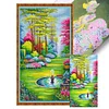(US Only)Secret Garden Printed Cross Stitch Kit 50x90cm DIY 11CT Thread Art Needlework