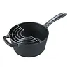 Cast Iron Milk Pot Easy To Clean Non Stick Sauce Pots.Small Cooking Pot with Lid and Long Handle for Restaurant Household Cooking