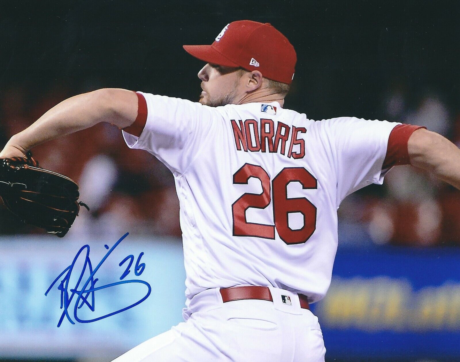 Signed 8x10 BUD NORRIS St Louis Cardinals Autographed Photo Poster painting- COA