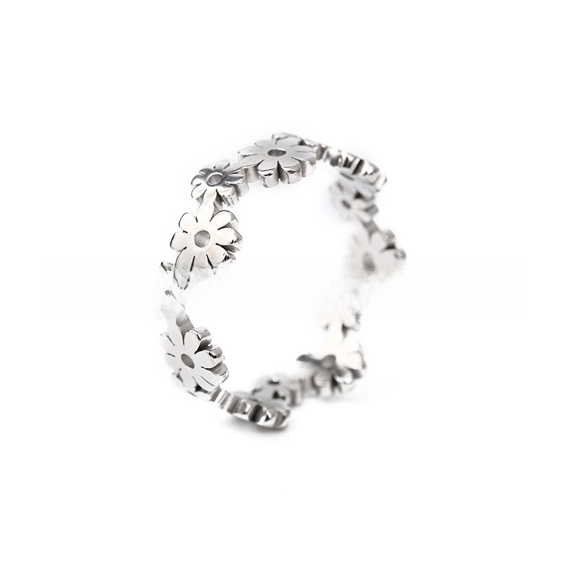 Pastoral Flower Stainless Steel Polishing Rings