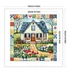 Colorful Mosaic House-11CT Stamped Cross Stitch 50*50cm/19.69*19.69in tapestrymarket