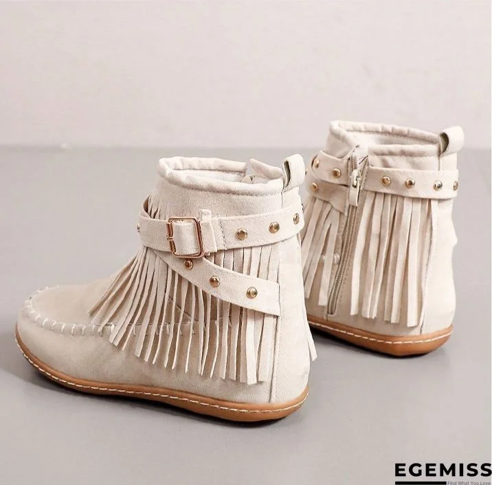 Bohemian Style Casual Blue Boots | EGEMISS