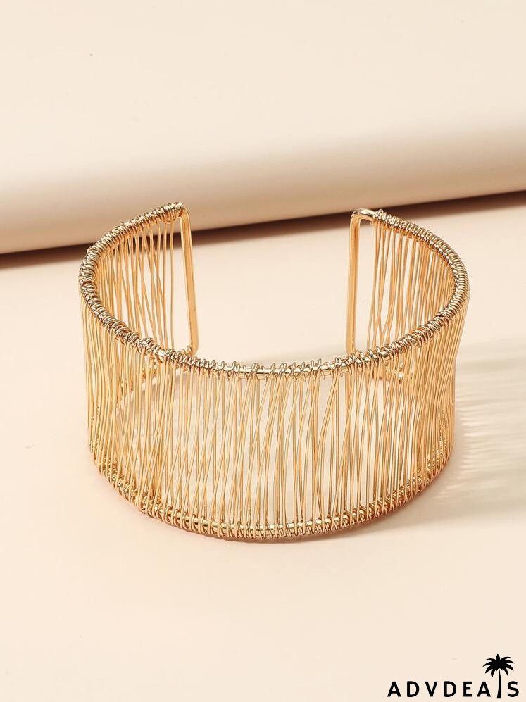 Hollow Out Wide Bangle