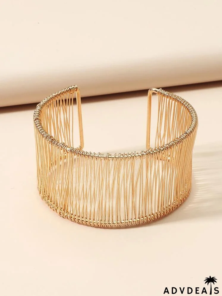 Hollow Out Wide Bangle