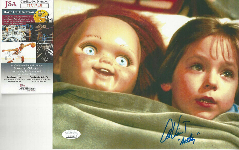 CHUCKY actor Alex Vincent   Autographed 8x10  color Photo Poster painting JSA  Certified