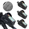 1.5L Bike Front Frame Bag Hard Shell Cycling Pouch for Road Bikes Mountain Bikes