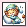 Sleeping Lion-11CT Stamped Cross Stitch 40*40cm/15.75*15.75in