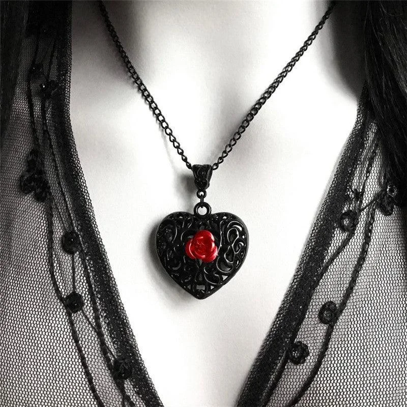 Rose Heart Necklace