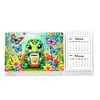 Turtle Diamond Art Monthly Flip Tabletop Calendar January 2027 - December 2028 Small Desktop Calendar Planner 24 Months for Living Room Bedroom Office Desk Gift Giving