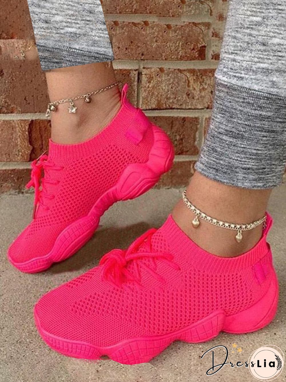 Neochrome Flyknit Breathable Lace-Up Sneakers