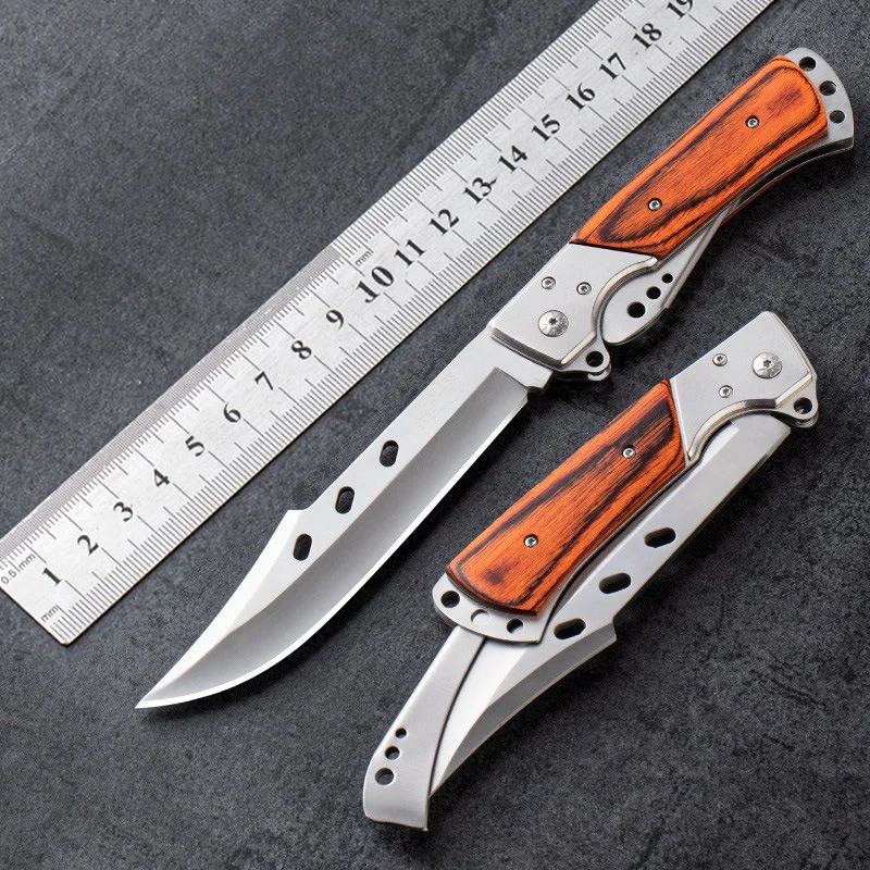 Swallowtail Folding Knife, Outdoor High-Hardness Multi-Functional Knife, Outdoor Survival Portable Self-Defense Knife, Sharp Fruit Knife