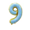10PCS Ice Cream Cookie Themed 0 - 9 Numbers Aluminum Film 32" Balloons Catering Dessert Birthday Party Decors