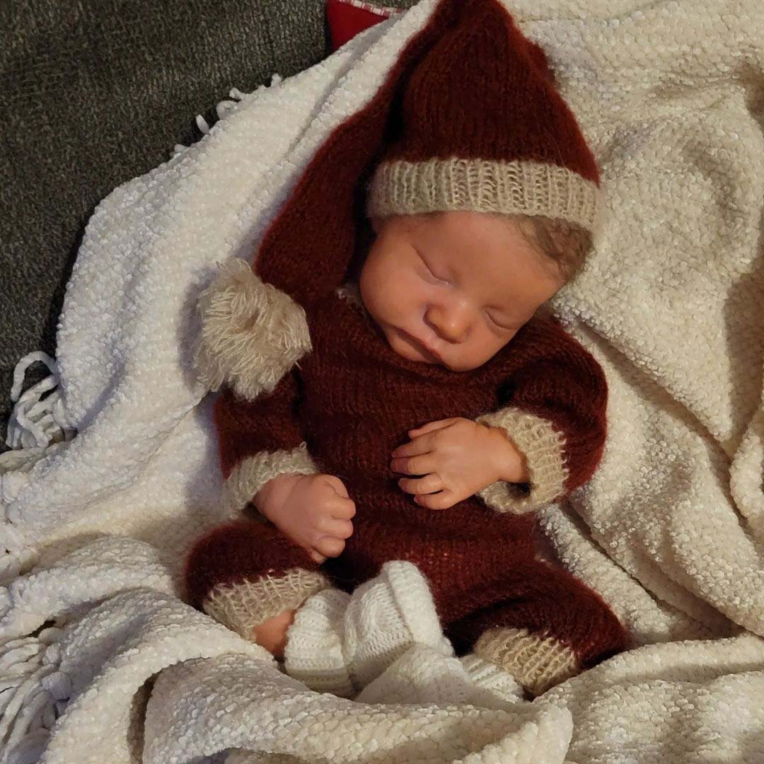 12'' Adorable Reborn Lover Lincoln Newborn Touch Real Weighted Baby Doll Boy Toy For Kids