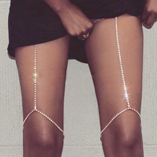 Club chic shining women leg chain