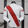 2025/2026 Long Sleeve Player Version River Plate Home Football Shirt 1:1 Thai Quality