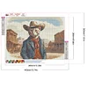 Diamond Painting -DIY Round Drill Western Cowboy Cat