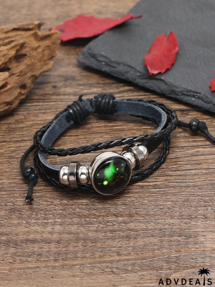 Aries Symbol Print Layered Bracelet