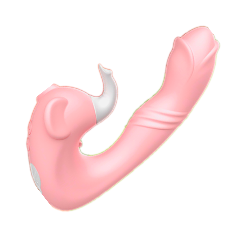 Dumbo 2-in-1 Suction Vibrator - Rose Toy