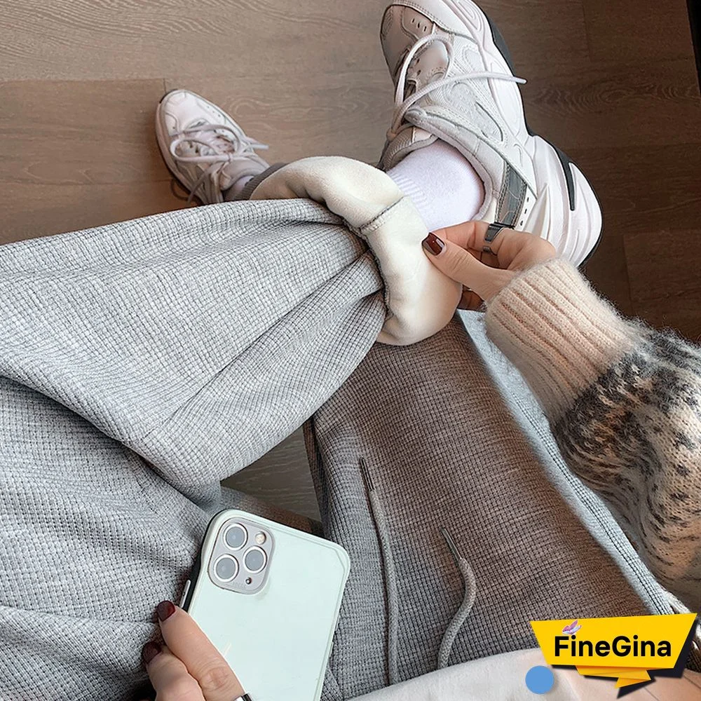 Warm And Slim Loose Sweatpants For Outer Wear