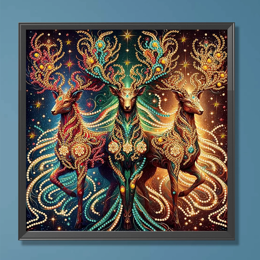 Deer - Partial Special Shaped Drill Diamond Painting Kits (Canvas|30*30cm)