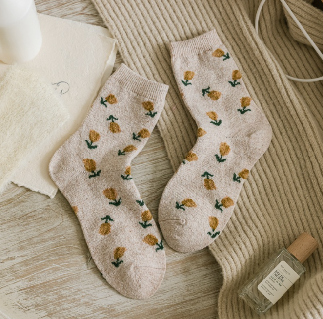 Fairy Tales Aesthetic Cottagecore Fashion Winter Warm Thick Socks QueenFunky