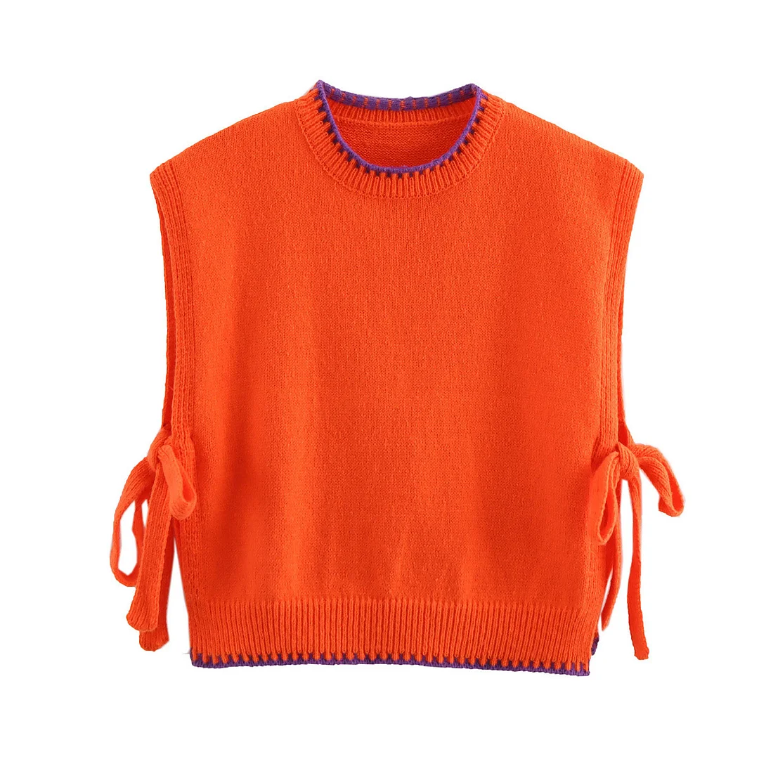 Nigikala Nigikala Two-Color Tethered Toothless Vest 2025 Spring And Autumn New B67456