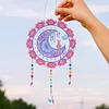 DIY Diamond Painting Suncatcher Hanging Pendant Kit(Cat Flower on Moon )