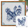 (Multi-Style) Blue And White Porcelain Animal-11CT Stamped Cross Stitch 40*40cm