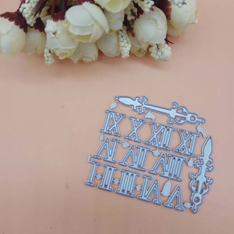 Roman Number Vintage diy Clock Pointer 2018 New Cutting Dies Scrapbooking Dies Metal Stamps and die for Card Making DIY