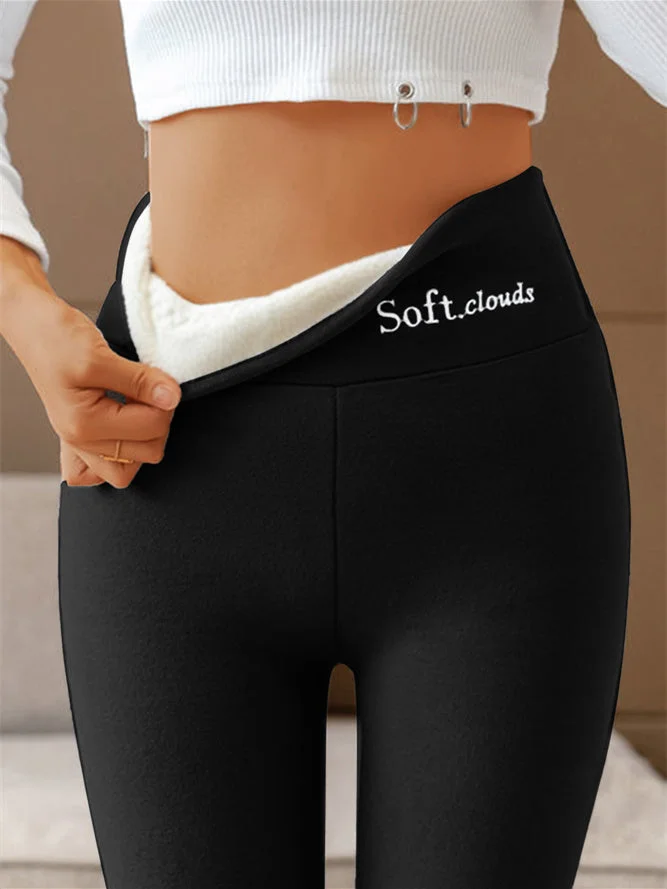 Women plus size clothing Women's Fleece Leggings Outer Wear Thickened Thermal Pants-Nordswear