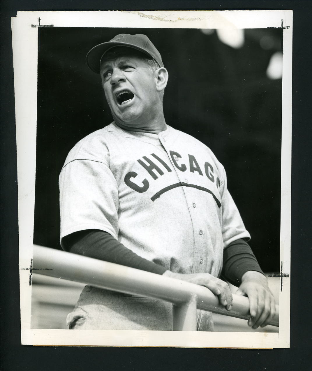 Cubs Manager Charlie Grimm opens Spring Training 1948 Press Wire Photo Poster painting