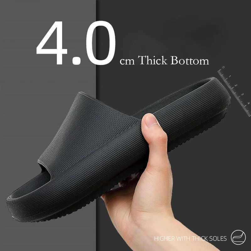 Vstacam  Women Thick Platform Cloud Slippers Summer Beach Eva Soft Sole Slide Sandals Leisure Men Ladies Indoor Bathroom Anti-slip Shoes