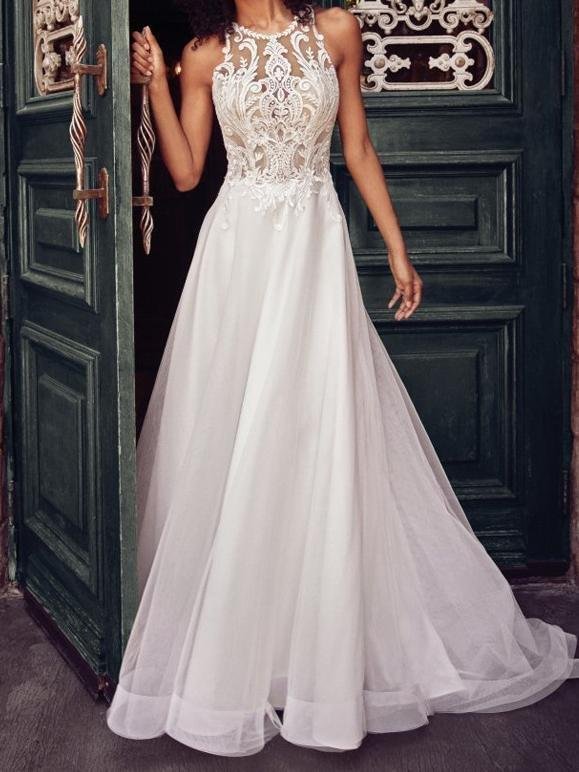 Elegant Lace Sleeveless High-Waisted Dress