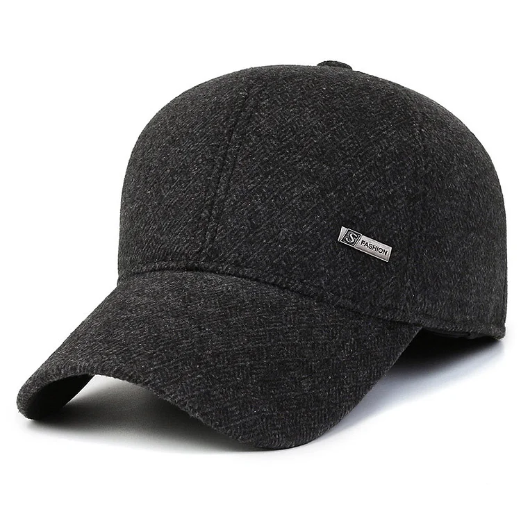 FS Warm Ear Protection Baseball Cap For Men High Quality Felt Women Hats Outdoor Windproof Winter Earflaps Caps Casquette Homme