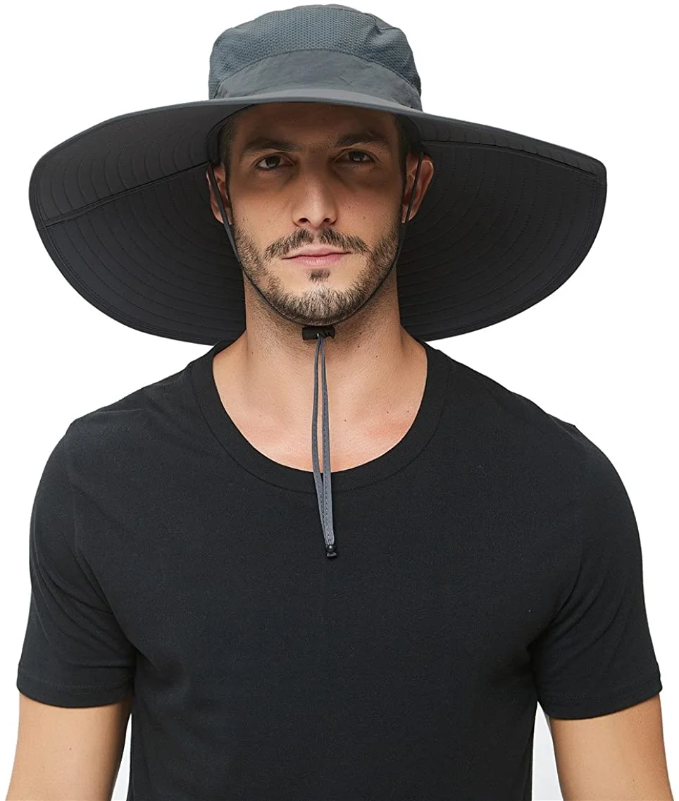Super Wide Brim Sun Hat-UPF50+ Waterproof Bucket Hat for Fishing, Hiking, Camping