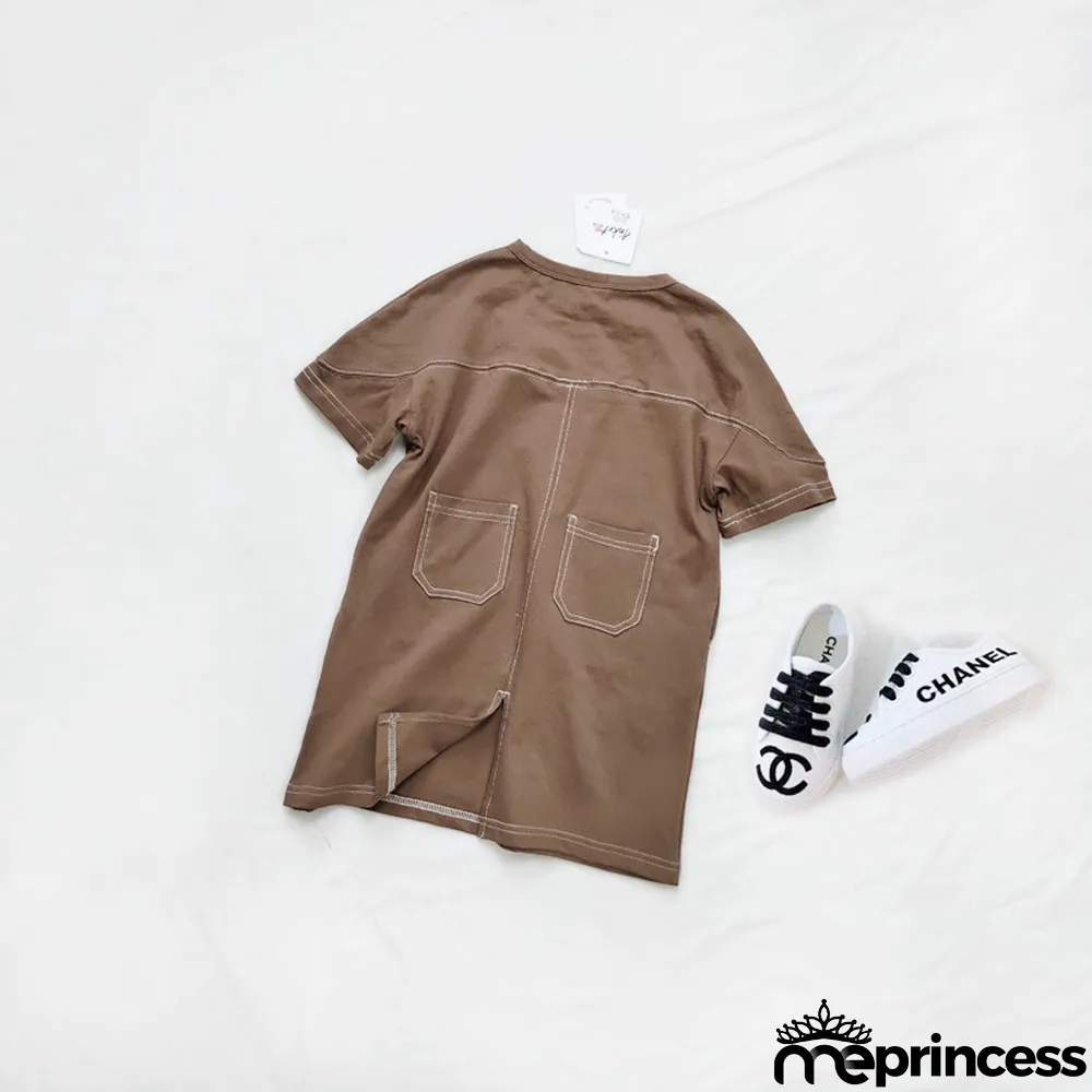 Parent-child Wear Girl Spring Summer Casual Loose Knitting Dress