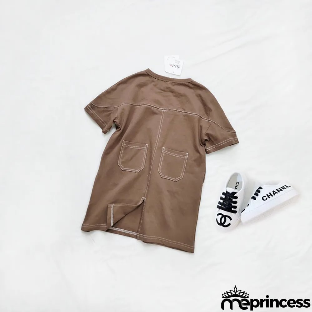 Parent-child Wear Girl Spring Summer Casual Loose Knitting Dress