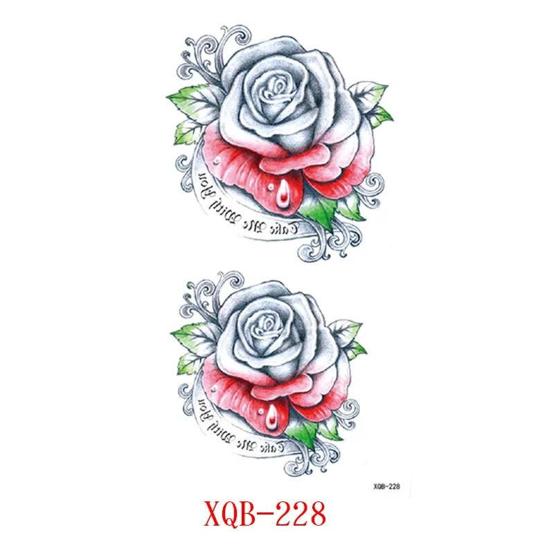 Sdrawing Flower Fake Tattoo Sticker for Women Birds Peony Temporary Tattoos DIY Water Transfer Tatoos Girls Tattoo for Men Sleeve