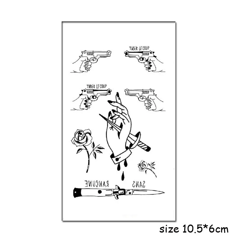 Temporary Tattoo Stickers Sexy Cross English Alphabet Line Fake Tatto Waterproof Tatoo Hand Leg Belly Small Size for Women Men