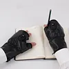 Rechargeable USB Fingerless Heated Gloves w/3 Heating Levels for Sports Skiing