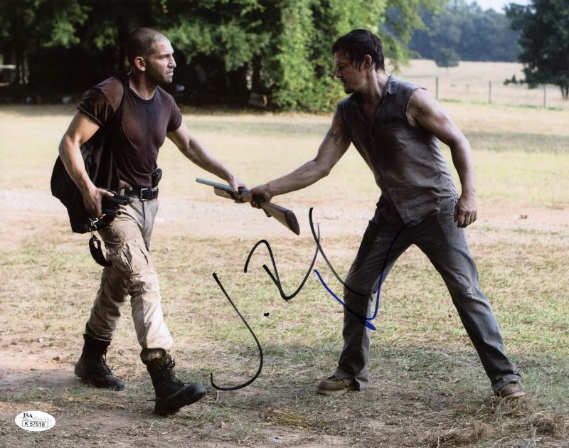 Norman Reedus & Jon Bernthal The Walking Dead Signed 11X14 Photo Poster painting JSA #K57518